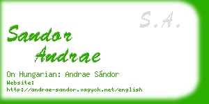 sandor andrae business card